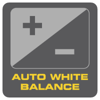 icon detailing a plus and minus sign reading auto white balance