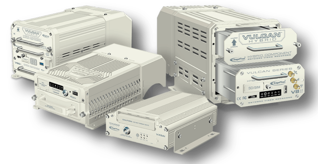 AngelTrax Vulcan Series mobile video recorders and DVR hardware.