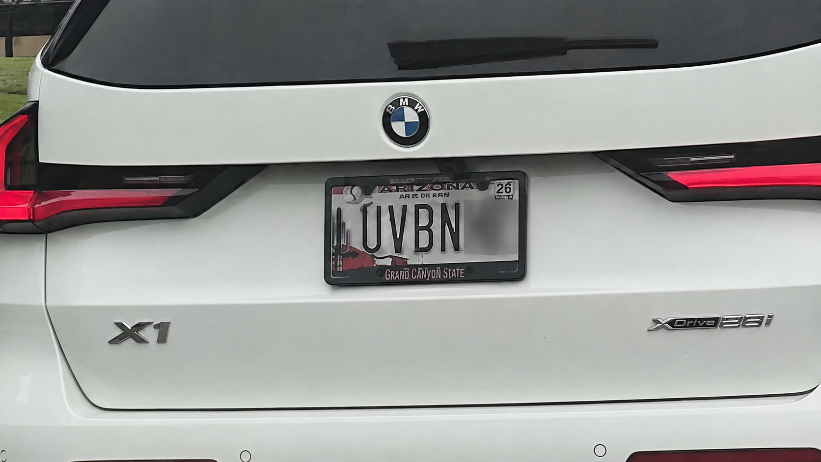 Example Rear Tag Camera view showing a vehicle and its license plate.